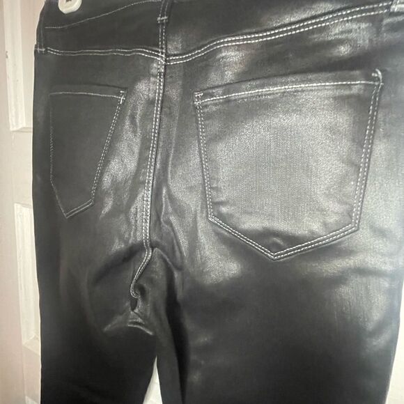 L’AGENCE Margot Skinny High Rise Contrast Coated Noir - Picture 12 of 15